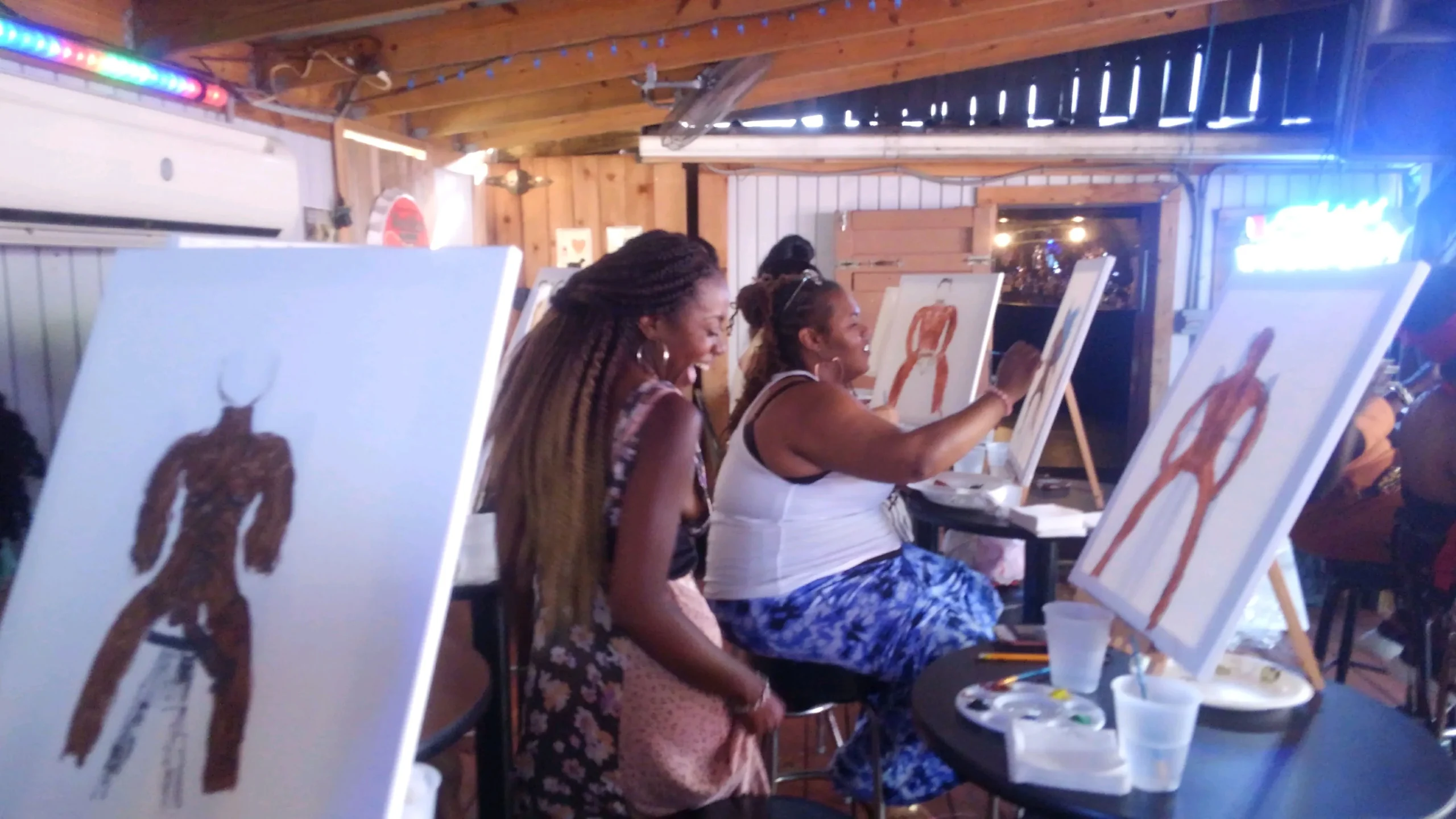 Naughty Canvas group painting