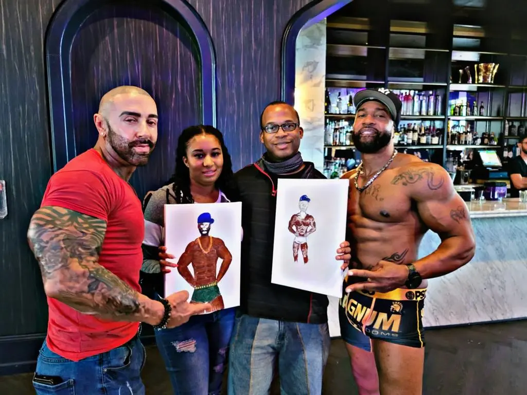 public sip n paint party with the models