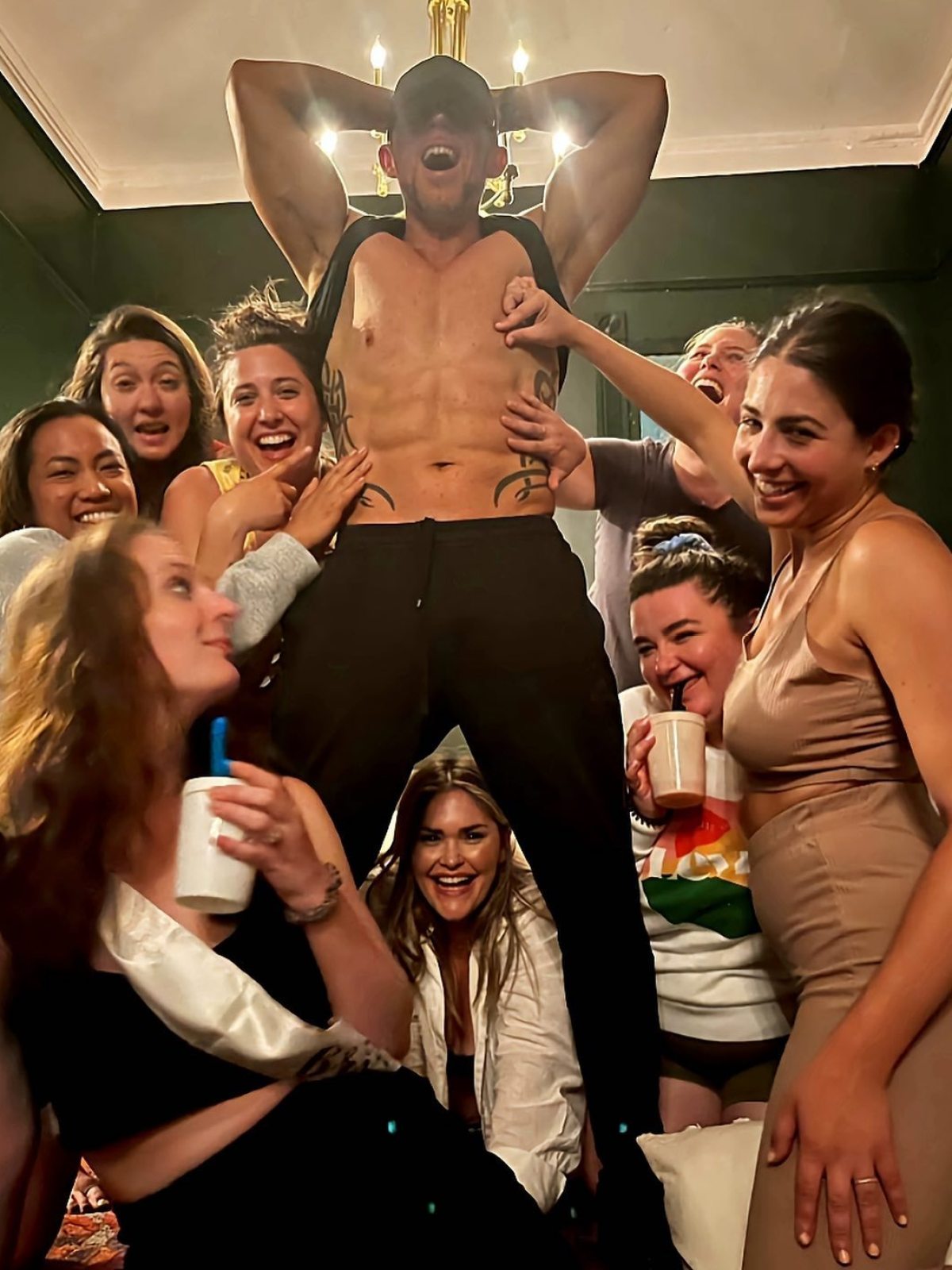 a group of people posing for the camera